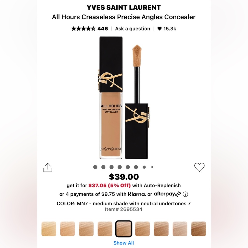 YSL NEW in Box - Luminous Matte Concealer - MN7